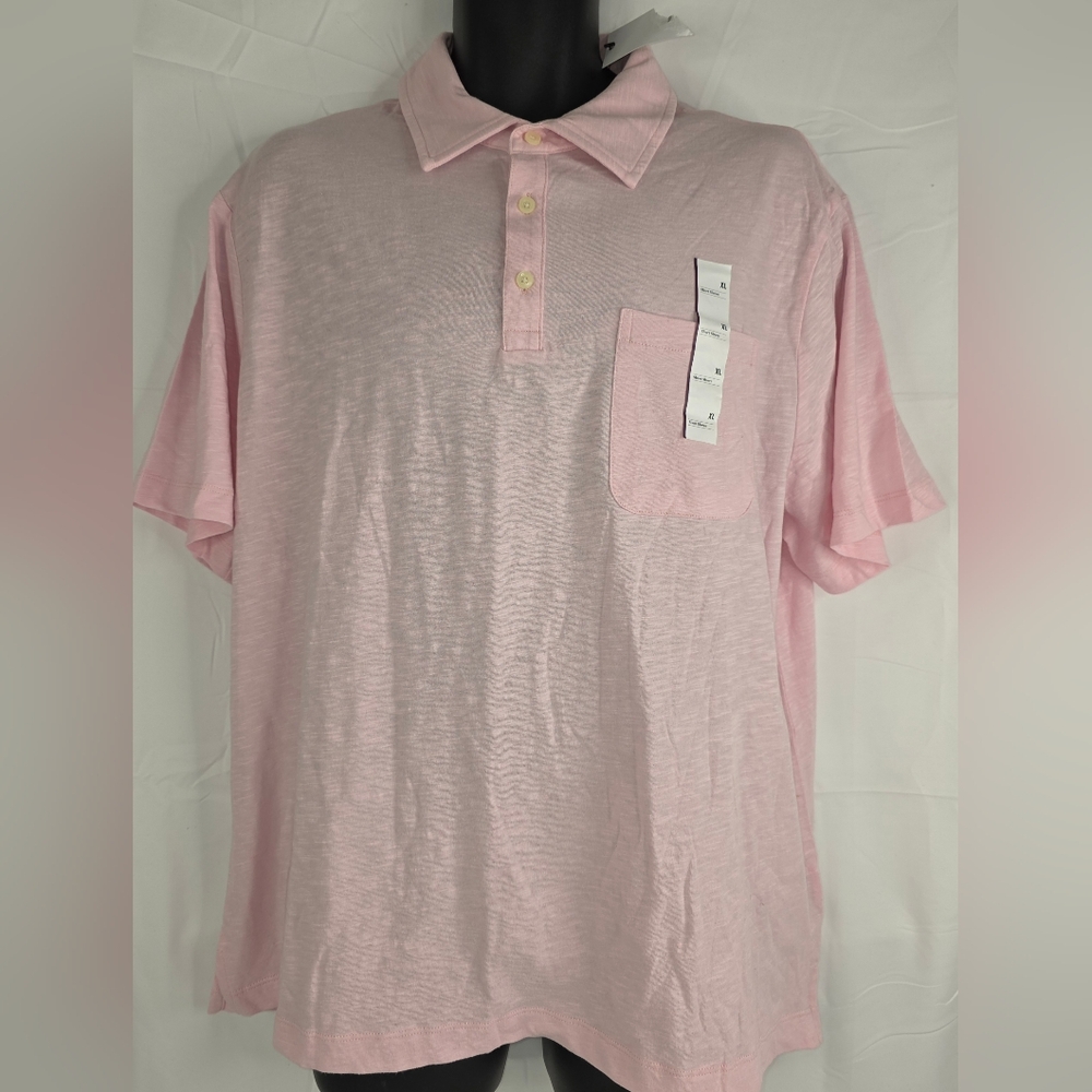 Goodfellow & Co Men's Pink Short Sleeve Polo Shirt Size XL NWT CK-3256